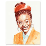 Gouache portrait of Amanda Gorman